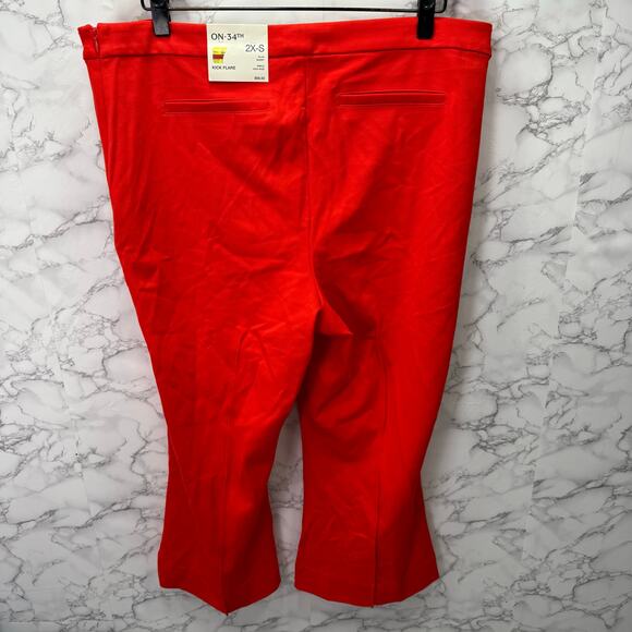 Macy's On 34th Women's Plus Pants sz 2X Short Kick Flare NEW #G855 - Picture 5 of 8
